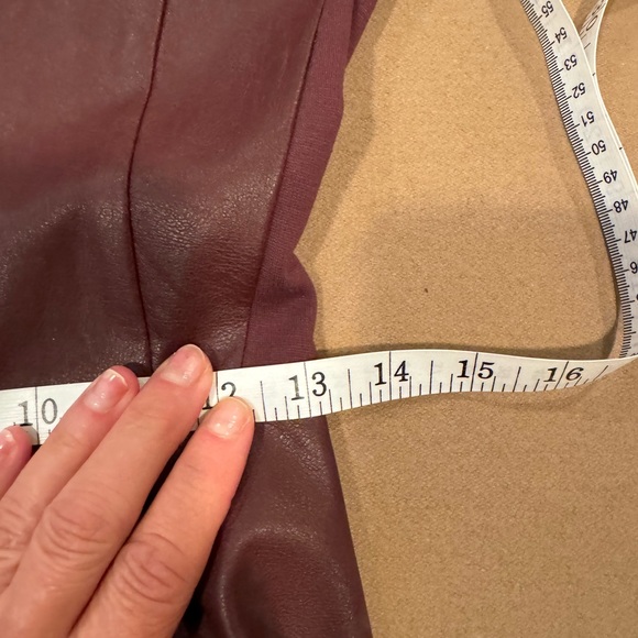 BCBG MaxAzria Brown Faux Leather Dress - Size XX-Small - Picture 12 of 13